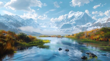 Obraz premium Beautiful lanscape mountain