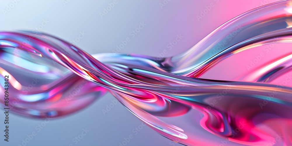 Poster create detailed 3d abstract art in a virtual world with photorealistic rendering. concept 3d abstrac