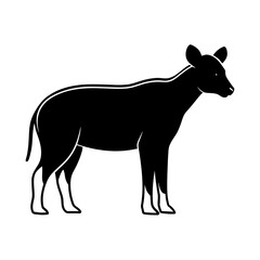 silhouette of a giraffe