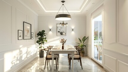 Dining room interior design.