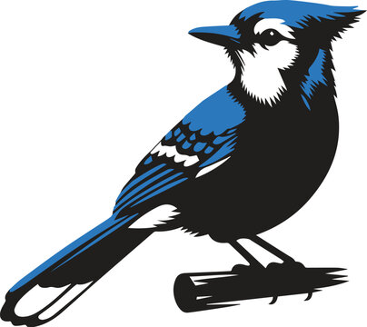recommend clip art: Blue Jay Bird vector silhouette Image