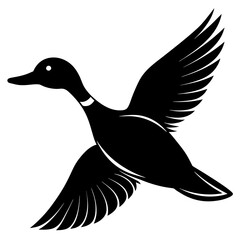 silhouette of a duck