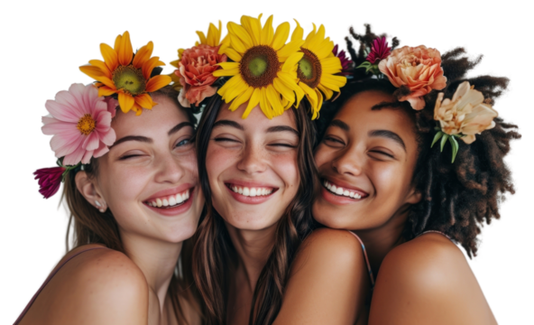 PNG Flower sunflower laughing portrait. - Powered by Adobe