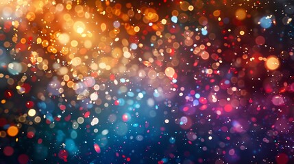Vibrantly Colored Bokeh Lights Creating a Festive Atmosphere in a Blurred Composition