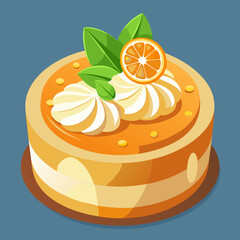 slice of orange cake