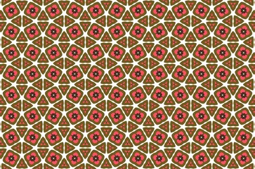 A pattern of flowers in a brown and white color scheme