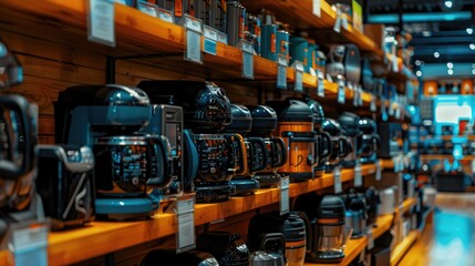 A store filled with various appliances, useful for editorial or commercial use