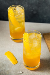 Cold Boozy Lemon Suze Tonic Cocktail