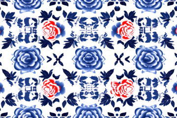 PNG Tile pattern of rose art backgrounds porcelain.