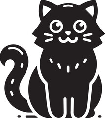 black and white cats set