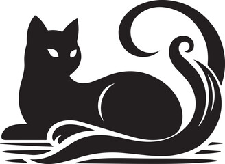black and white cats set