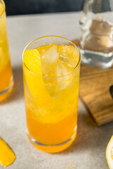 Cold Boozy Lemon Suze Tonic Cocktail