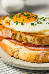 French Croque Madame Sandwich