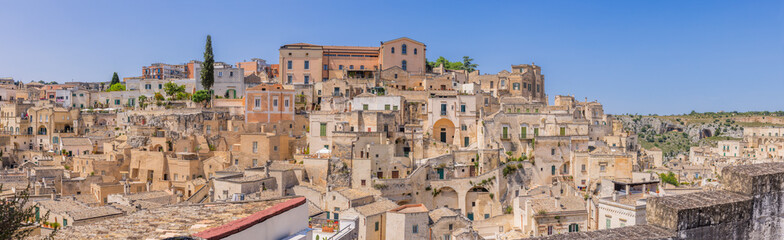 Matera One of the oldest cities in the world, Province of Matera,  The Sassi of Matera, Basilicata, Southern Italy.  Sassi. The Famous city in Southern Italy.  UNESCO World Heritage Site