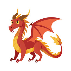 red dragon on white background