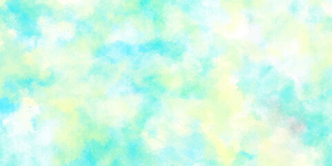 Abstract Blue sky , green, yellow and Wthite smoke clouds of texture backgrounds.