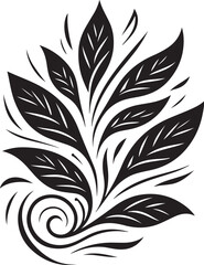 set of leaves . leaf silhouette vector illustration 