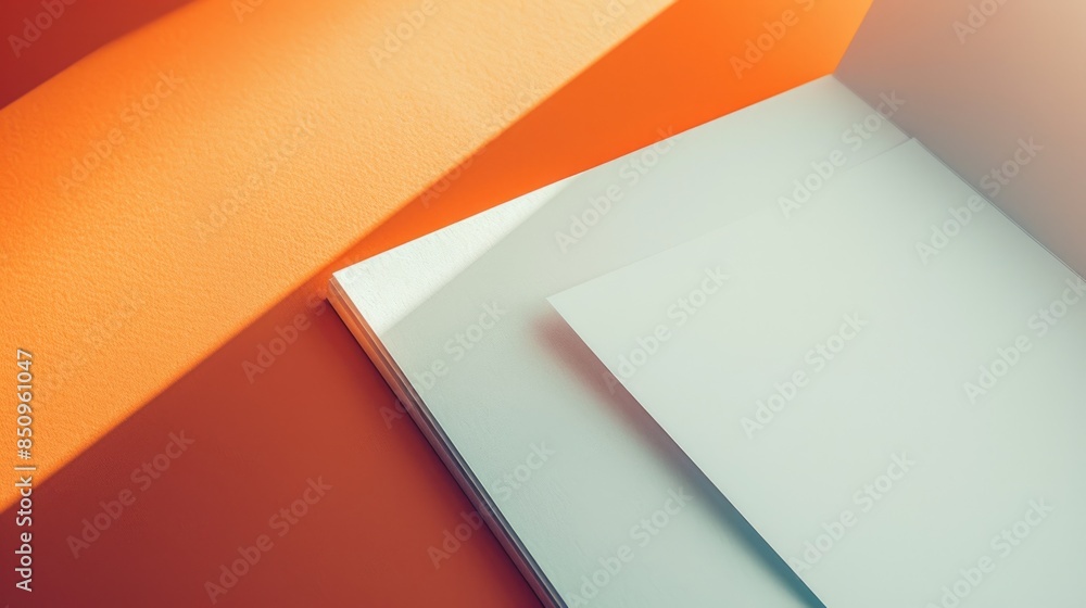 Poster a book lying open on a table with a calm and peaceful atmosphere