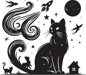 black and white vector