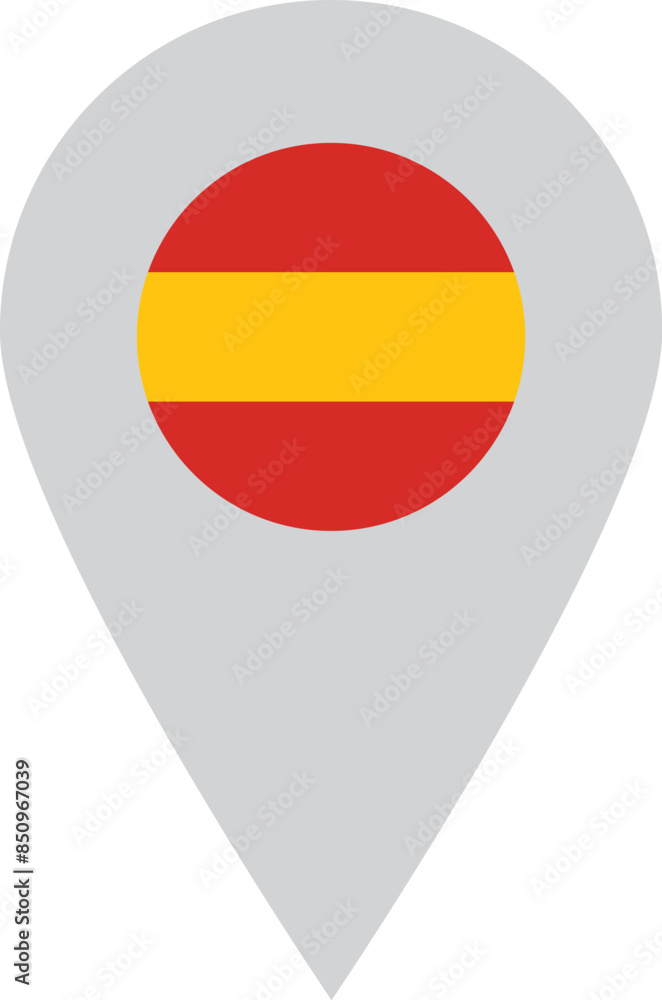 Aufkleber spain location pin icon . spain flag map pin icon vector . map pointer with spain flag