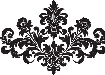 abstract floral border design silhouete vector illustration