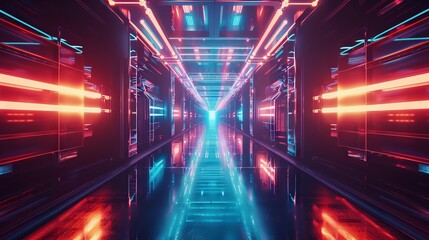 Fototapeta premium Neon style background