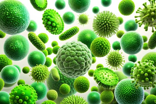 &eth;&Yuml;&brvbar;&nbsp; 3D Illustration Of A Variety Of Different Types Of Bacteria.