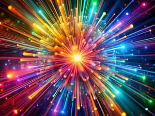 Naklejka premium A beautiful abstract image of a colorful explosion. the bright colors and sense of movement make it a great choice for a variety of projects.