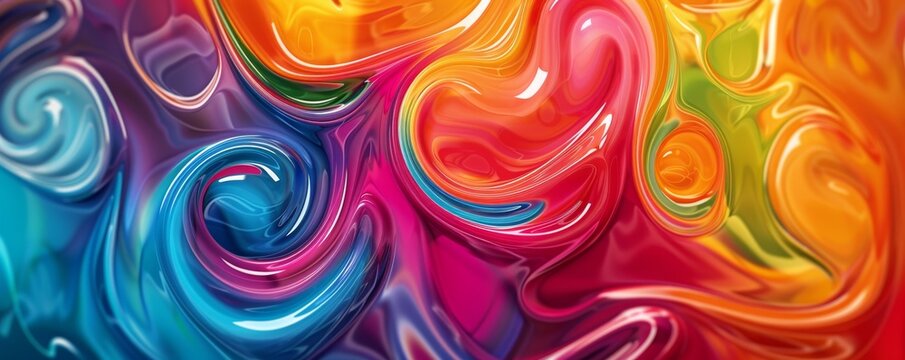 Abstract colorful background swirling and mixing vibrant colors
