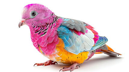 Naklejka premium Wompoo fruit dove isolated on the white background