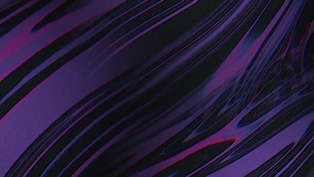 Abstract holographic texture of chrome metal waves with motion light effect. Seamless looping video. 4k psychedelic hypnotic graphics dynamic dark Business presentation background