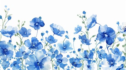 Vibrant Watercolor Flowers on White Background for Spring Decor Generative AI