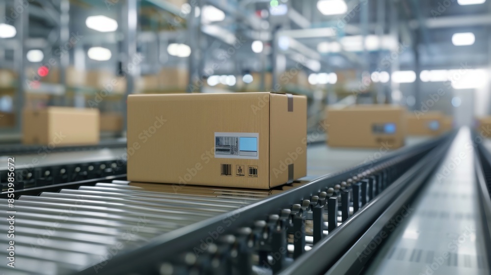Poster detailed views of smart packaging with embedded tracking devices.