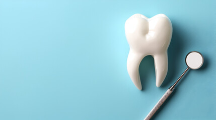 A poster for a dental examination with copy space