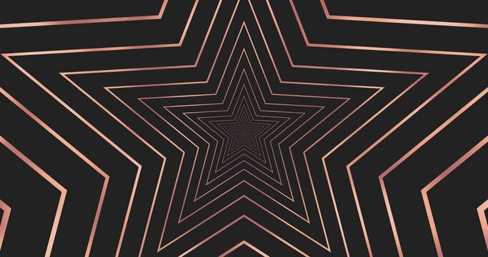 stars pattern rose gold with black background