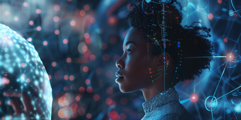 Big data analysis and business risk concept