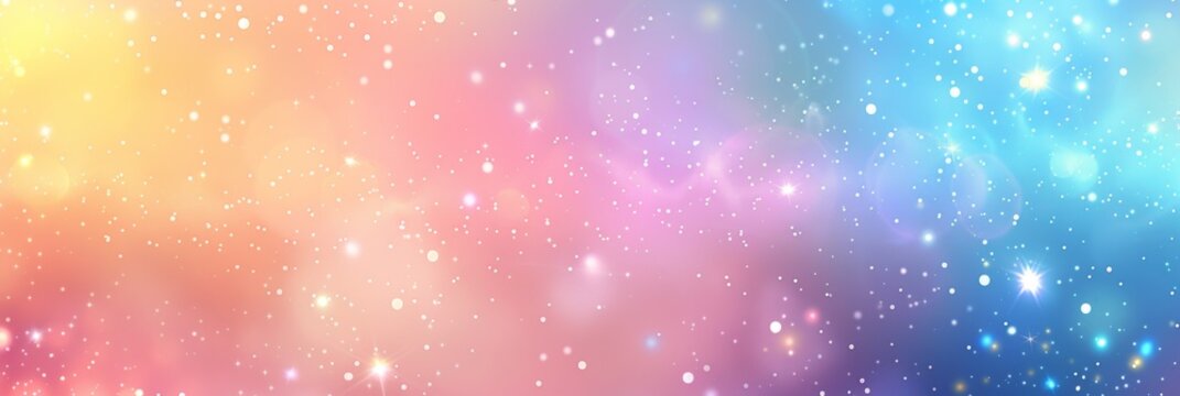 Abstract background with soft prismatic iridescent rainbow gradient colors mermaid theme for girl party