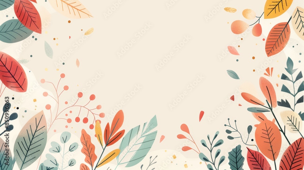 Aufkleber vibrant autumn background for text or design generative ai