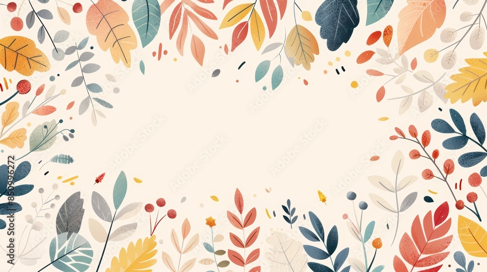 Aufkleber vibrant autumn background for text or design generative ai