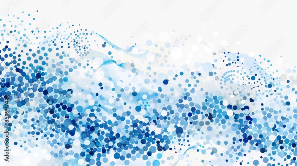 Poster stylish blue particle dots background for modern designs generative ai
