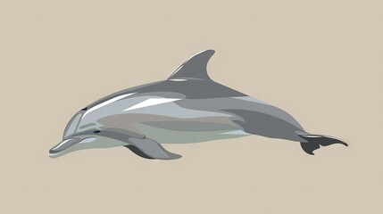 Obraz premium A dolphin jumps in the air with its mouth open, appearing as if it's turning to jump out of the water
