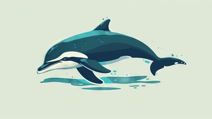 Fototapeta premium An orca leaping from the water, opening its mouth and lifting its head above the surface