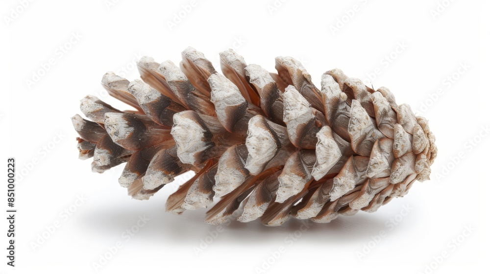 Poster pine cone isolation on white background for nature designs generative ai