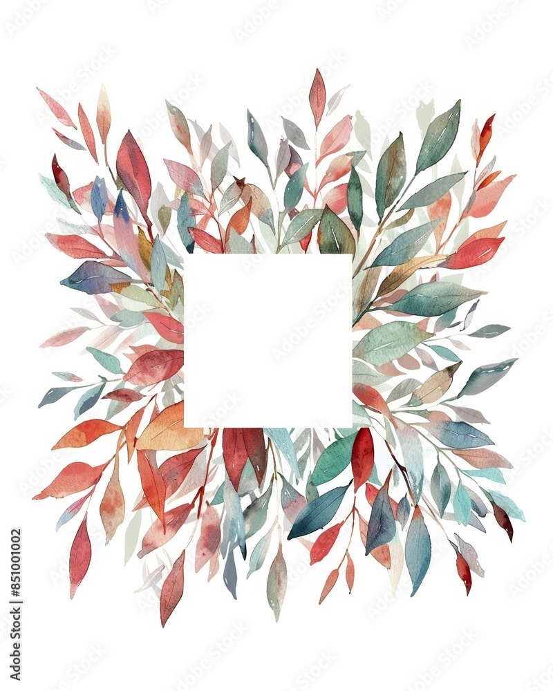 Poster autumn wreath design for text overlay generative ai