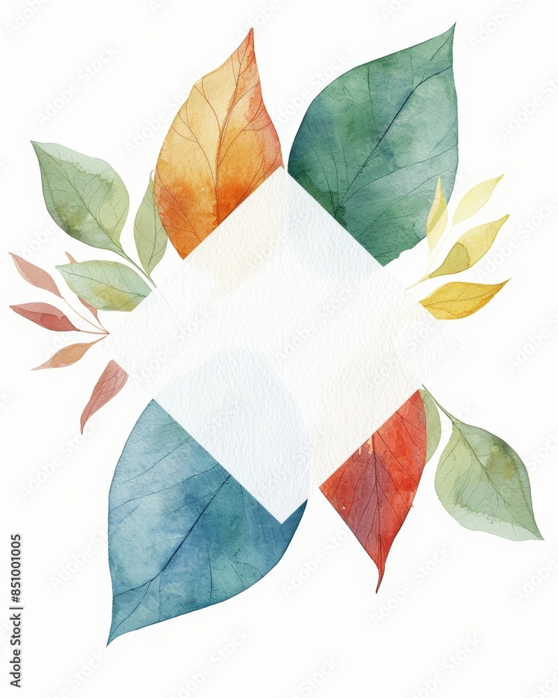 Poster autumn wreath design for text overlay generative ai