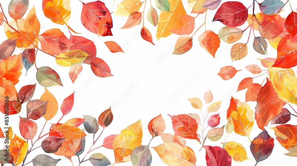 Poster autumn frame for text or design generative ai