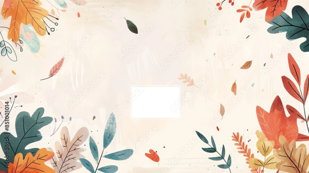 Poster autumn frame for text or design generative ai