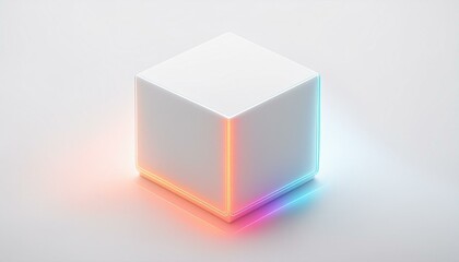Fototapeta premium 빛나는 큐브