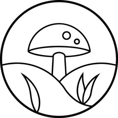 illustration of a mushroom  vector illustration