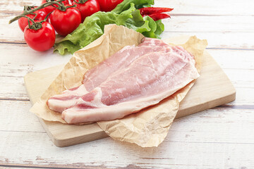 Raw pork steak for grill